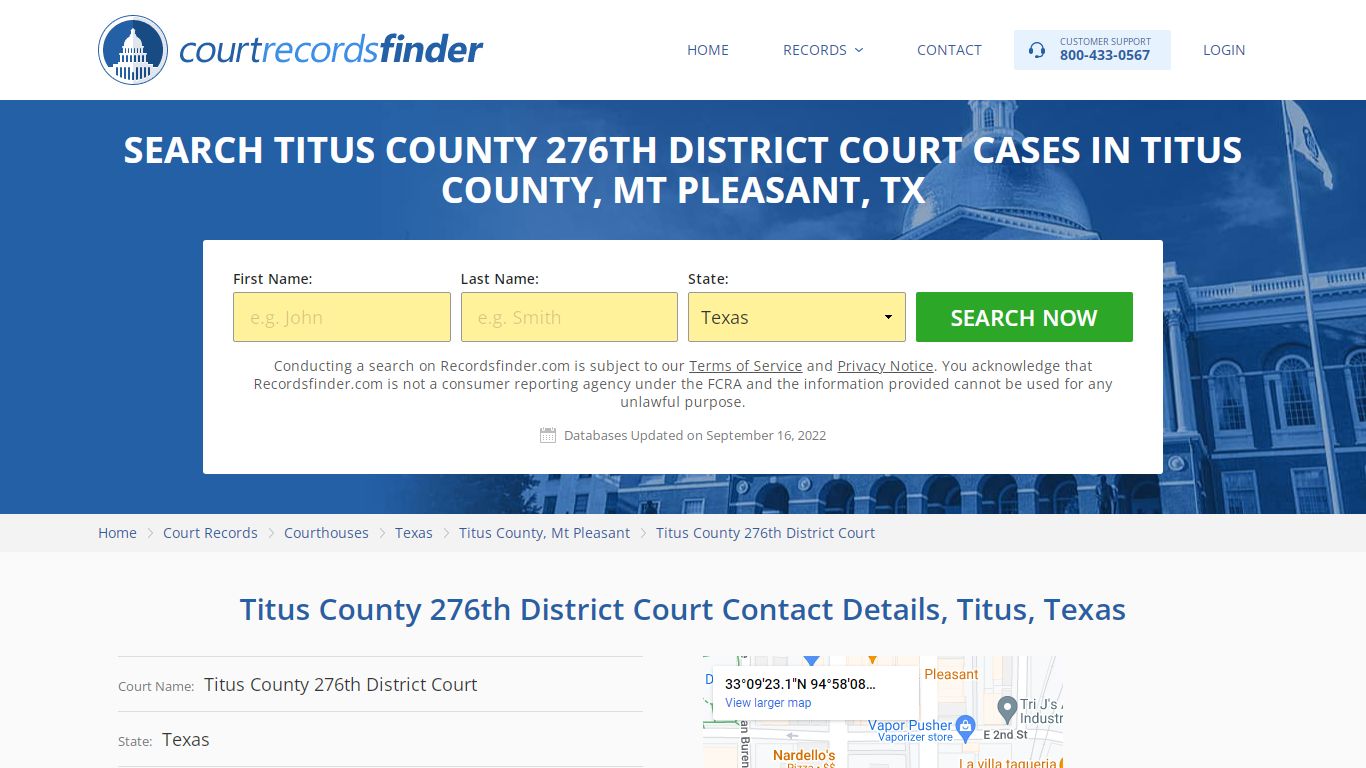 Titus County 276th District Court Case Search - Titus County, TX ...